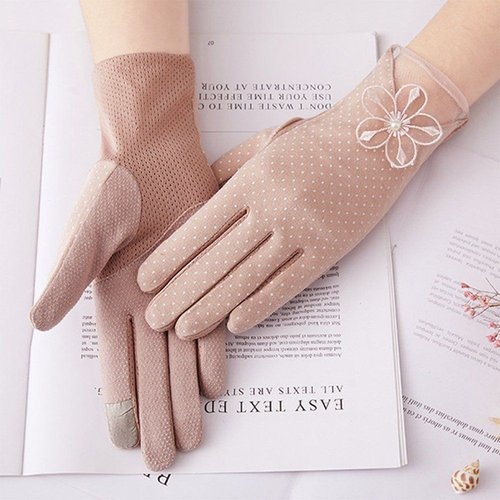 피부보호 운전 대중교통 매쉬 휴대폰 터치 장갑 핑크 (WAD4F9C)