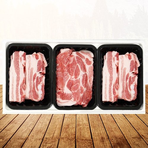 [명절][팜쿡] 돈구이선물세트1.2kg(삼겹살400g x2+목삼겹400g)