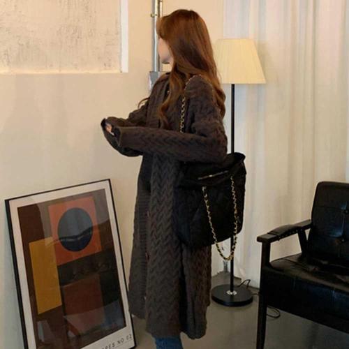 에이치플러스몰 여자 가을 워너비 코디 패션 트렌드 여리핏 롱가디건 (W9B84DB)