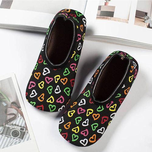 여성 미끄럼방지 기모 덧신 1켤레 겨울 방한 버선 WE41949