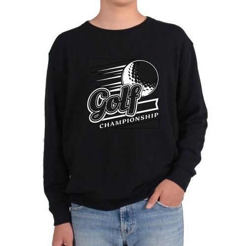 하프클럽 [에이치플러스몰]기모맨투맨 골피 챔피언십 대회 라운딩 아이언 우드 골프그림 다양한 색상 사이즈