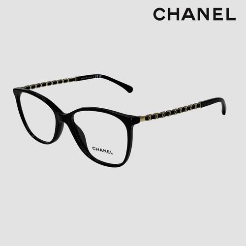 샤넬 샤넬 메탈 CC로고 안경 CH3408Q A75226 C622 스퀘어 뿔테 52mm