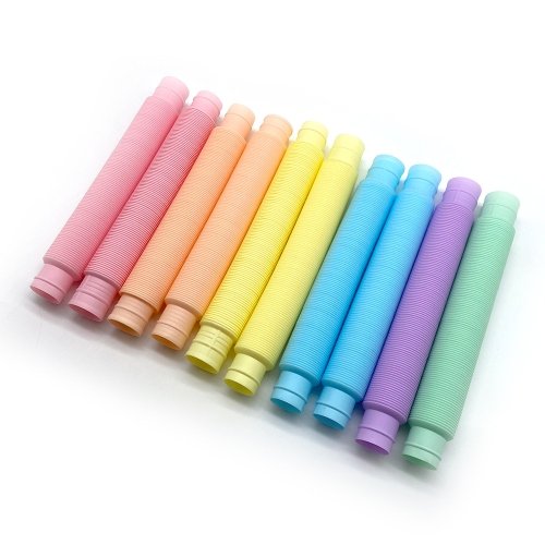 마카롱 팝튜브 팝잇 장난감 파이프 푸쉬팝 감각놀이 소형 16개입