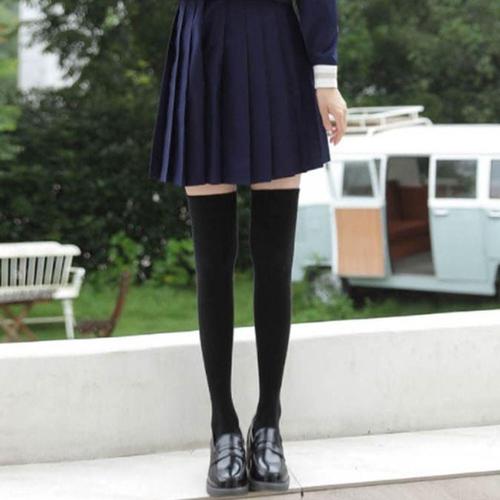 여학생 원피스 치마 코디 종아리 압박 보정 양말 삭스 WFI3T7P