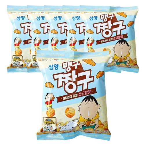 삼양전기산업사 삼양 맹구 짱구 소금빵 85g x 6개 스낵 봉지 과자 간식