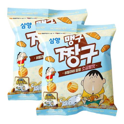 삼양전기산업사 삼양 맹구 짱구 소금빵 85g x 2개 스낵 봉지 과자 간식