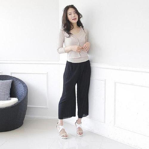 [하프클럽][셀러허브_여성트랜드패션]꾸엔 Sale 주름통바지 SD-6283- 배기바지 밴드바지 통바지 와이드팬츠 청통바..