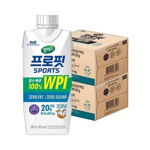 보리보리 [셀렉스]프로핏 Sports WPI 드링크 330ml 코코넛 24개