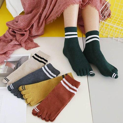 여성 데일리 두줄 발가락양말 1켤레 단목 패션 삭스 WE41938