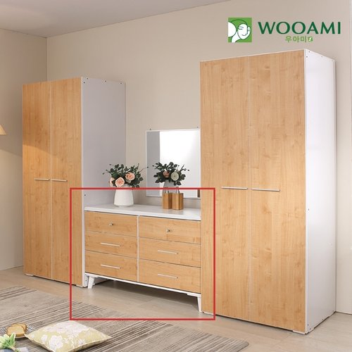 [우아미가구]로시엘 3단와이드서랍장