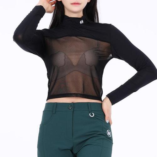 셀러허브 [JHQSM5G7_53DC]여성골프티 지니골프 바디 반목 크롭티