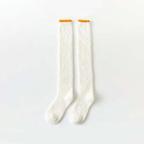 [셀럽하우스]롱 ZOLIWSVW 수면양말 3-롱수면양말-베이지 기모 오보니삭스