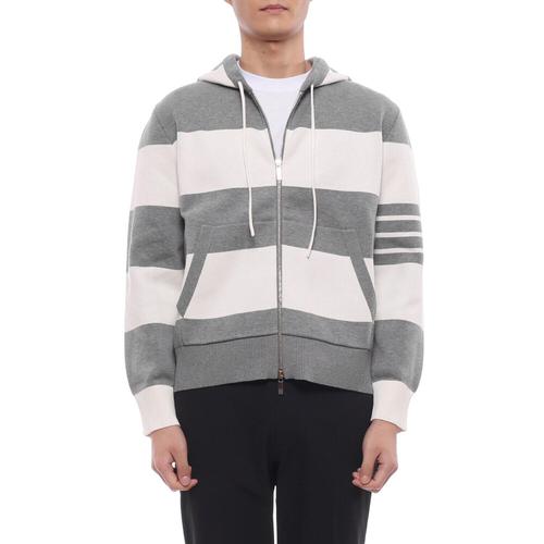 [톰브라운]26FW 남성 헥터 사선 스트라이프 후드집업 (MKT025A Y3004 055 26F)
