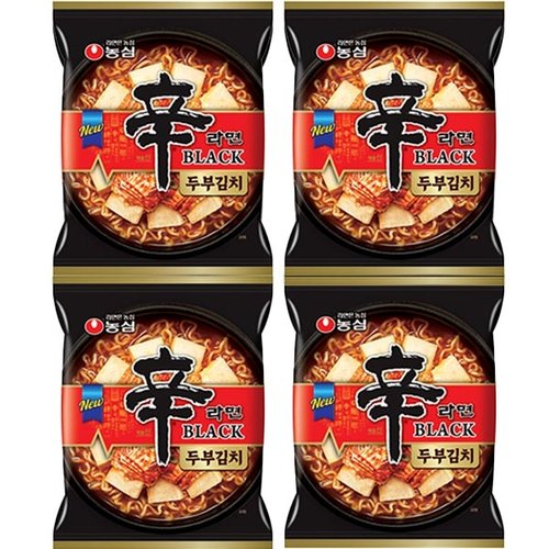 농심 신라면블랙두부김치(멀티팩) 140g / 4입 x 4팩 (16입)