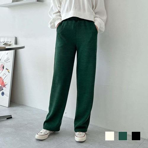 [셀럽하우스]베르실 IIHS1522 여자 데일리 와이드 골지니트 팬츠