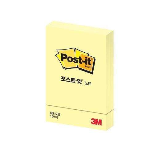 3M 메모지 포스트잇 656 노랑 51x76mm 100장 (WA61DCD)