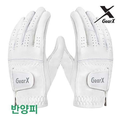베이직 반양피 골프장갑 흰색 여성용 양손 1세트