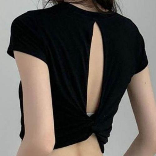 [에이치플러스몰]퍼포먼스웨어 뒤트임 데일리 티셔츠 반팔 클래식