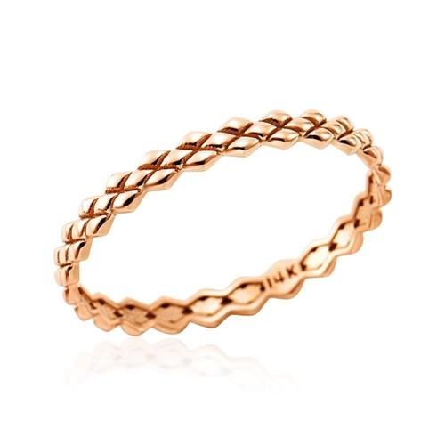 한화갤러리아㈜ 갤러리아_[비앤비골드] 18K 트리플 다이아패턴 올밴드 반지 SRS42123