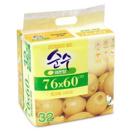 주식회사 금수저몰 강아지배변패드 초대형76/60 32매x6개 레몬향박스단위 (WFC210D)