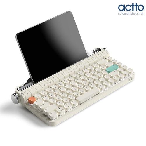 엑토 블루투스 미니 기계식키보드 B703BWG 입문자들도 사용하기 무난한 갈축키보드/86키/미니키보드/레트로