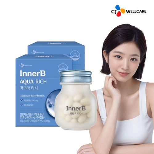 갤러리아_[CJ웰케어] 이너비 아쿠아리치 먹는 히알루론산 56캡슐 2개
