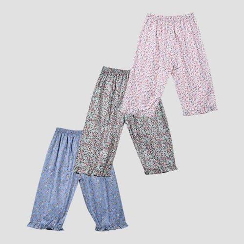 아사 8부 면 여자파자마 디자인 여잠옷 꽃나염 WFL4849