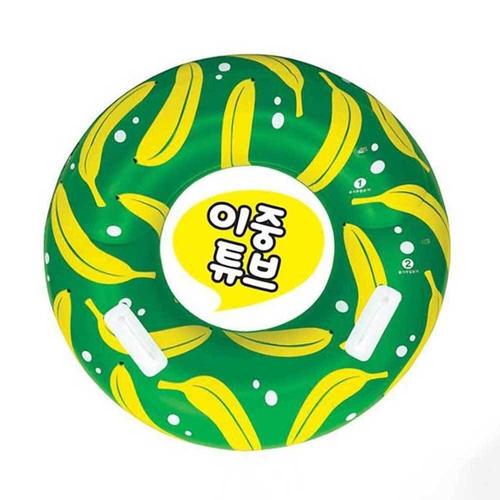 유아 86cm 바나나 손잡이원형튜브 어린이 물놀이튜브 아동