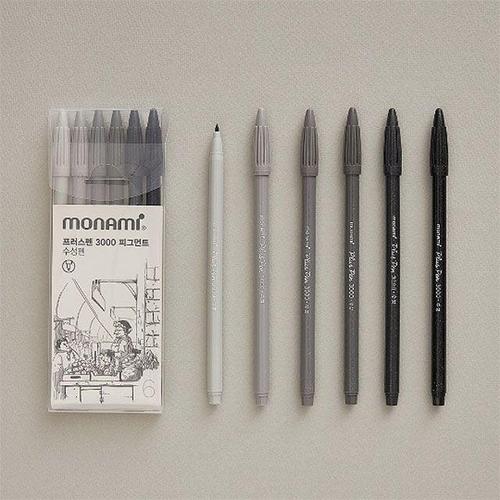 까만콩 프러스펜 3000 피그먼트 6색 세트