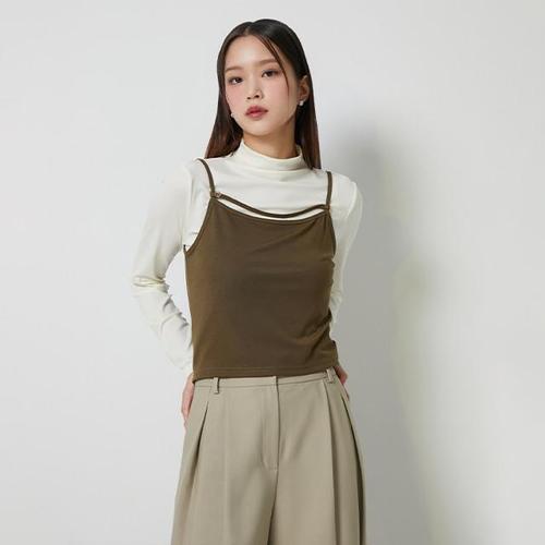 [랩][LAP 랩] 언발끈탑 목폴라 긴팔세트 AQ3EX920