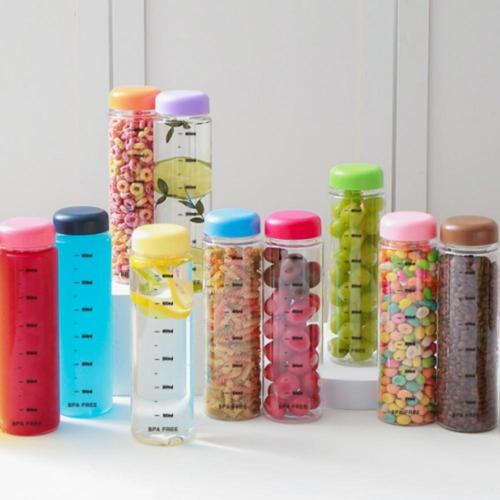 에이치플러스몰 트라이탄 대용량 블랙 눈금 보틀 물병 물통 700ml WFLO6AM