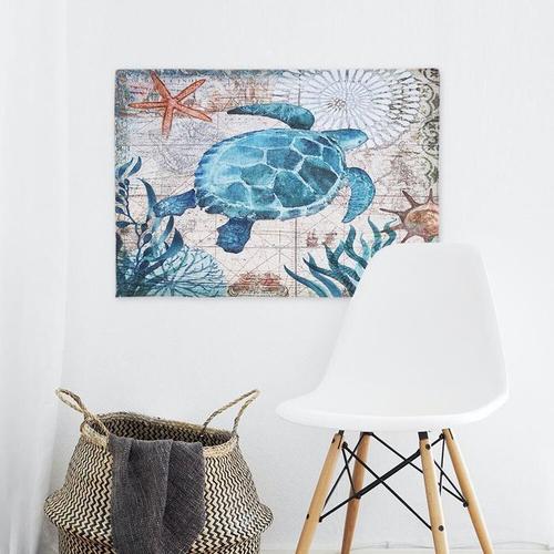 [셀러허브][T505996_48]대형 패브릭 포스터 바다거북 S 생활건강