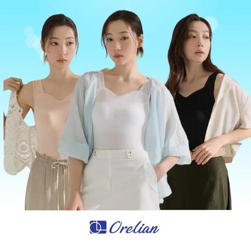[오렐리안][무료배송] [오렐리안] 26SS 오렐리안 풍기인견 하트넥 브라탑 3종(런닝형)