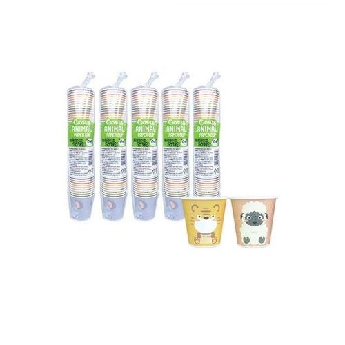 알티피아 동물종이컵 184ml(50p)-5개 일회용종이컵 WD7963A