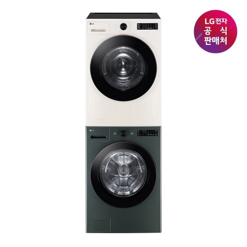 [LG전자공식판매처] LG 트롬 세트모델 FG21GN+RG19EN (드럼세탁기+건조기)