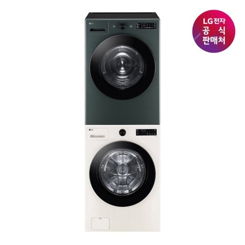 [LG전자공식판매처] LG 트롬 세트모델 FG21EN+RG19GN (드럼세탁기+건조기)