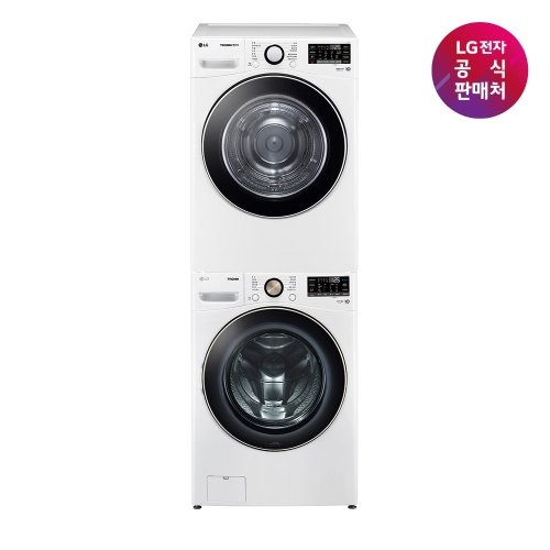 [LG전자공식판매처] LG 트롬 세트모델 F21WDLP+RH19WTWN (드럼세탁기+건조기)