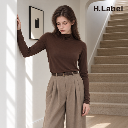 [H.LABEL] 26FW 모달 블렌디드 텐션 타이 블라우스 4종