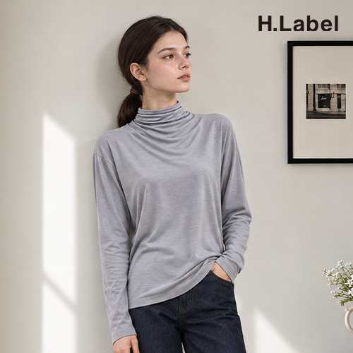 [H.LABEL] 26FW 모달 블렌디드 텐션 타이 블라우스 4종