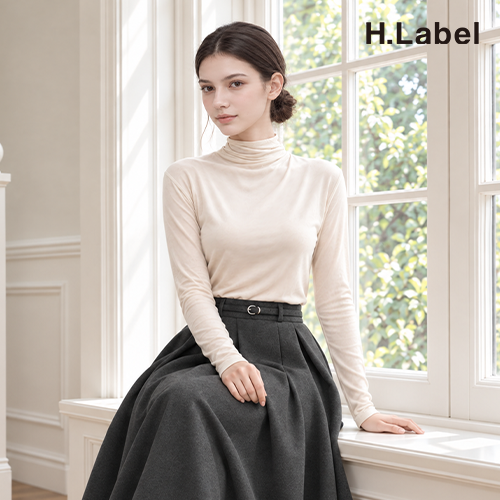 [H.LABEL] 26FW 모달 블렌디드 텐션 타이 블라우스 4종