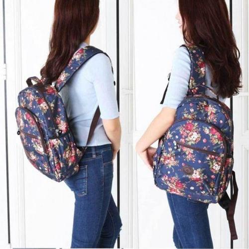 BDM 캐주얼백팩 꽃무늬 백팩 여자 대학생 직장인 데일리 룩 회