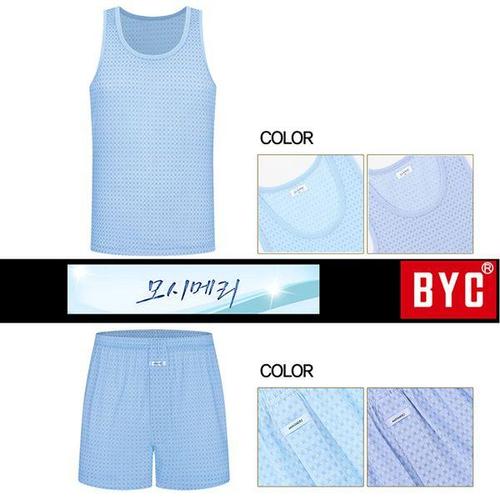 [BYC]명품속옷  럭셔리 순면 쿨 모시메리 런닝 트렁크 6종세트