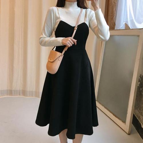 기타제조사 [모노위크][당일배송/겨울스웨이드] 제이 체인뷔스티에 미니원피스/후기증명