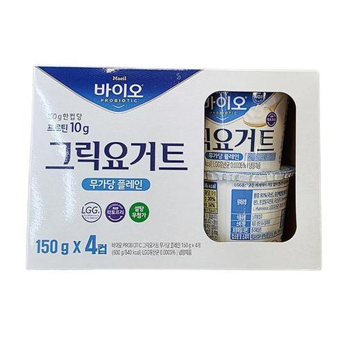 매일 바이오 그릭요거트 무가당 플레인 150g x 4개 아이스박스포장 kk40419