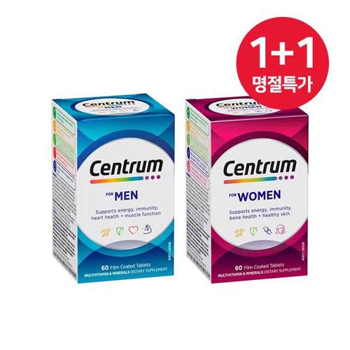 [명절특가] 센트룸 남성용+여성용 멀티비타민 90정