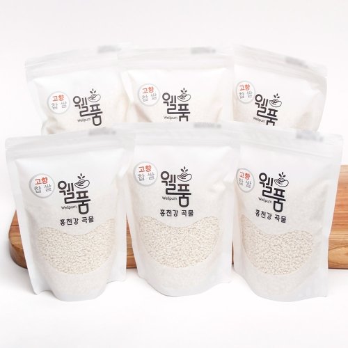 홍천강 누룽지향 찹쌀 3kg (500x 6봉)