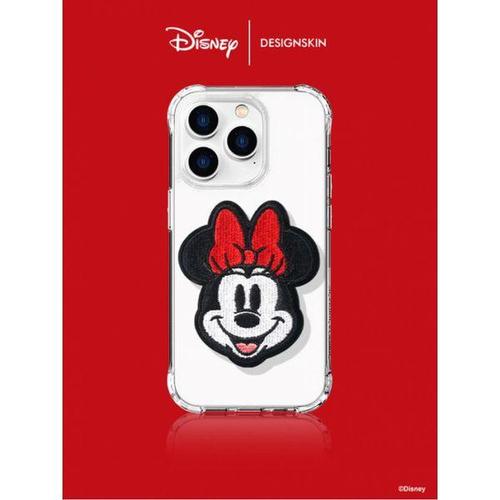 [디자인스킨]부착형 자수 톡 거치대-미니마우스 grt_dg_mn