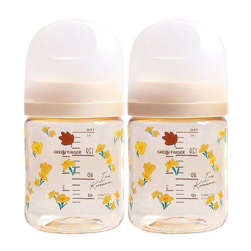 그린핑거 베베그로우 PPSU 노랑붓꽃 디자인트윈팩 160ml(노꼭지)