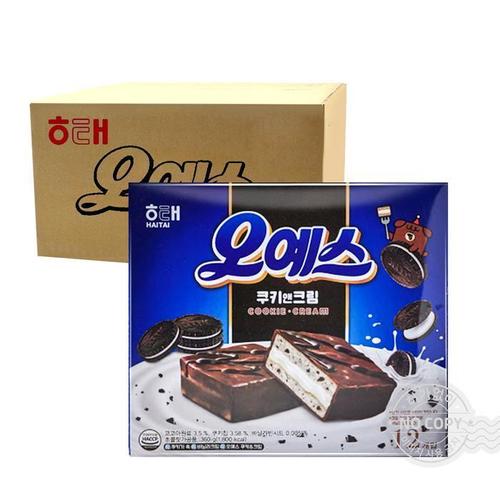 [대용량과자][과자센타]W17-[박스]오예스 쿠키앤크림360g 10입 (13954812)