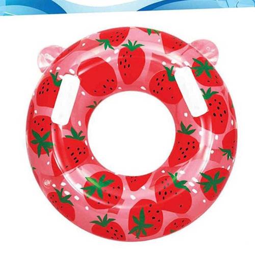 유아 70cm 딸기 손잡이원형튜브 어린이 물놀이튜브